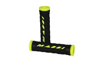 Massi Double Density Cykelhandtag, Unisex Vuxen, Svart/Neon, 125mm