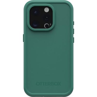 OtterBox iPhone 15 Pro (Only) FR-serie waterdichte hoes met MagSafe (ontworpen door LifeProof) - PINE (groen), waterdicht, 60% gerecycled plastic, strak en stijlvol