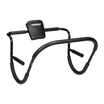 Relaxdays buikspiertrainer, AB-trainer, HBD: ca. 68,5 x 69 x 65 cm, efficiënt trainen, voor sit-ups, buiktrainer, zwart