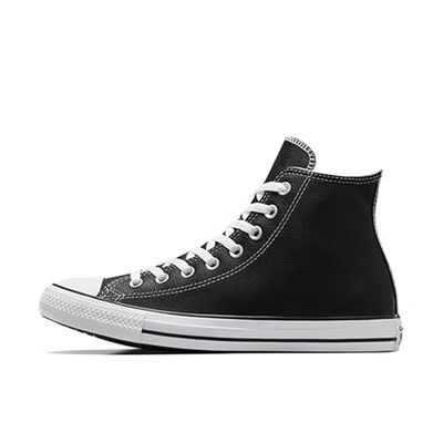 Converse Chuck Taylor All Star Leather HI 132170 unissexo, Preto, 36 UE