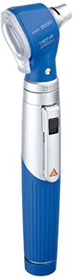 Heine - Otoscopio Mini 3000, de bolsillo con diseño compacto pero específico para una alta intensidad luminosa, azul, 31681