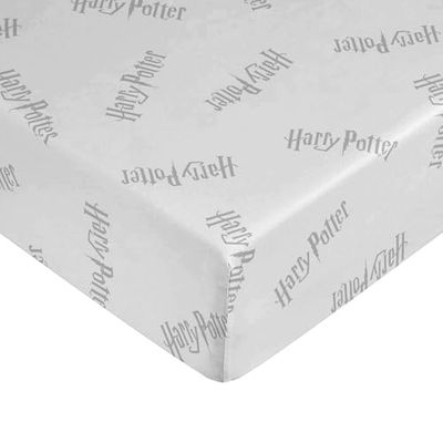 BELUM | Harry Potter 100% Cotton Fitted Sheet for 90 Bed, Multi-Colour Adjustable Fitted Sheet, Soft Cotton Fitted Sheet, Elastic Adjustable Fitted Sheet
