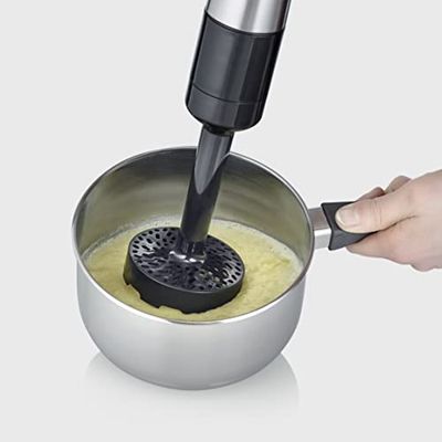 SEVERIN Karoffelstamper, praktische aardappelstamper voor het bereiden van zelfgemaakte aardappelpuree, BPA-vrij, geschikt voor staafmixers SM 3771-3775, zwart, kunststof, ZB 5564