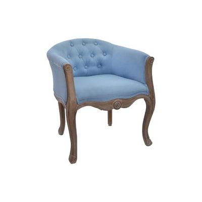 Kruk, polyester, Ruberwood, 58 x 56 x 69 cm, blauw