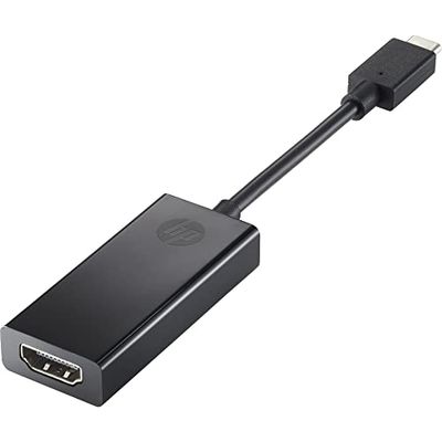 HP Pavilion Adaptador de USB-C a HDMI 2.0 para Pantalla Externa (Reproducción de Video 4K, 60 Hz en TV y Monitores, Capacidad USB-C), Color Negro