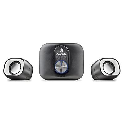 NGS Comet 2.1 Mini Stereo Headphones for PC with Subwoofer, USB Powered and 3.5mm Aux Input, 20W Power, Plug & Play
