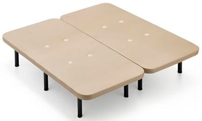 habithor - Base Tapizada 3D Color Beige Fabricada con Estructura de Acero Reforzada | Patas Cilíndricas Incluidas | Altura Final 37 cm | Medida: 180x190 cm | Fabricado en España