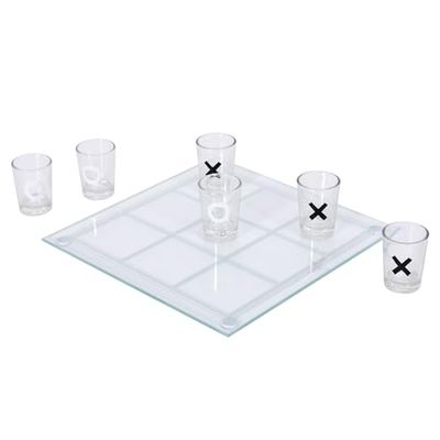 MISTER GADGET - MG3371 - Jeu à Boire Tic Tac Toe en Verre Shot X9