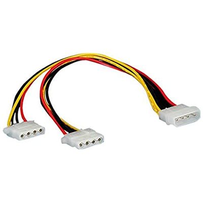 ROLINE Y-kabel 4 pin HDD / 2x 4 pin HDD, 0,3 m