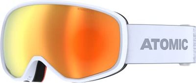 ATOMIC REVENT STEREO Gogle Narciarskie - Light Grey - Ochrona Przed Oślepieniem - Wysokiej Jakości Lustrzane Okulary Snowboardowe z Ramką Live Fit