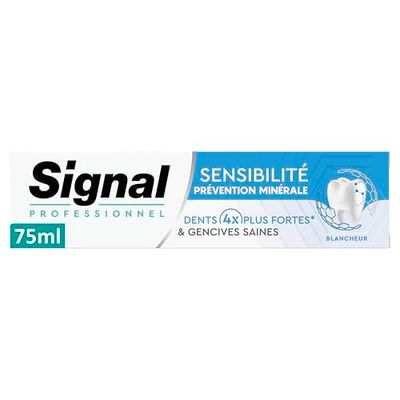 SIGNAL - Professionnel Dentifrice Prévention Minérale - Blancheur - des dents 4x plus fortes - restaure la blancheur naturelle des dents - 75ml