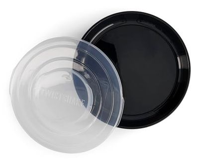 Twistshake Assiette – Vaisselle pour Bébé avec Couvercle Hermétique – Plateau de Sevrage Sans BPA – Accessoire d’Alimentation – Plaque d’Apprentissage pour Enfants – Noir
