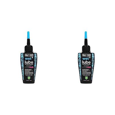 Muc-Off - Lubricante para tiempo Humedo Wet Lube para cadena, cables y mandos de Bicicleta. 50ml (Paquete de 2)