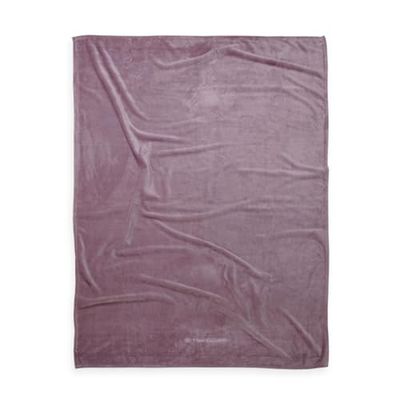 TOM TAILOR Wellsoft - Manta (150 x 200 cm, 100% poliéster/Suave, Dobladillo con Logotipo Bordado, WELLSOFT Blanket Lila Cozy Mauve)