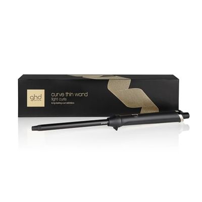 ghd - Boucleur ghd Thin Wand - Boucleur professionnel (Noir) - Créez des boucles dès 3 secondes pour une tenue 24H - Boucles serrées et définies - Idéal pour tous types de cheveux