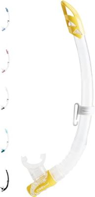 Cressi Schnorchel Gamma Tubo de Snorkel, unissexo, transparente/amarelo