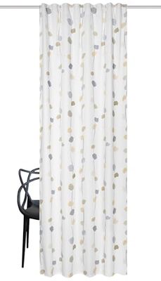 HOME WOHNIDEEN Effie Foulard en mélange Polyester/Coton, 245 x 135 cm, imprimé, Couleur : Naturel, Dimensions : 245 x 135 cm, quantité : 1