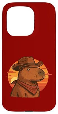 Capybara Cowboy Zen et Sauvage du désert Coque pour iPhone 15 Pro