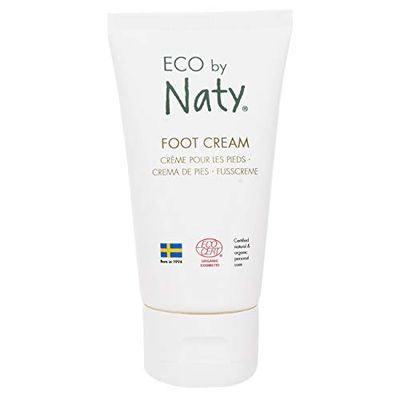 Eco by Naty, Foot Cream, 100% Plant-Derived Ingredients with 0% Perfume, Hypoallergenic and Dermatologically Tested, 50 ml Tube