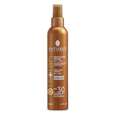 Nature's - iSolari, Protezione Solare Spray Trasparente SPF 30, Protezione Solare Corpo, Rapido Assorbimento, Resistente All'Acqua, 200 ml