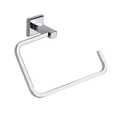 GEDY | Porte-Serviettes à Anneau Colorado en Acier Inoxydable et Cromall, Porte-Serviettes fixables avec vis incluses ou Colle, Poids Pris en Charge 7 kg, chromé, 13,3 x 20 x 6,5 cm