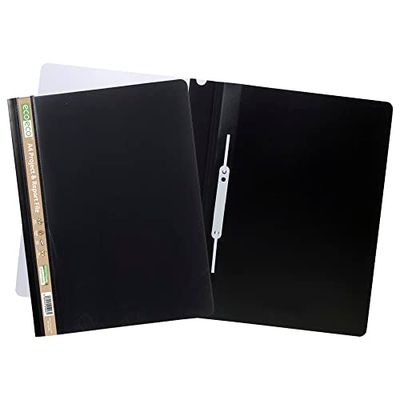 eco-eco A4 50% Recycled Project and Report File, Black