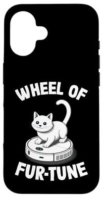 Wheel Of Fur-Tune Robot Vacuum Cleaner Funny Cat Case for iPhone 16