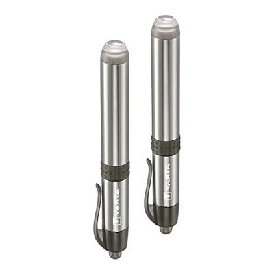 VARTA LED Diagnostic Light Double Pack Including 1x AAA Battery, Pen Light, Pupil Light, Extremely Slim and Lightweight Pen Torch for Use in Hospital, Doctor's Practice