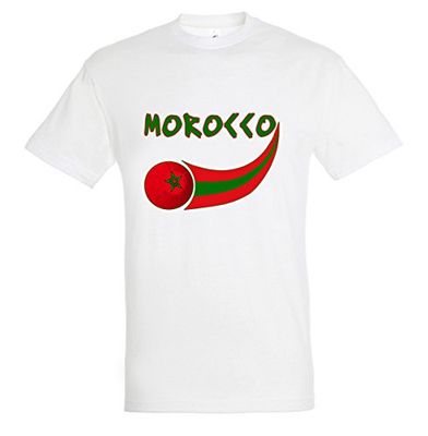 Supportershop Maroc T-Shirt, Bianco, X-Large Uomo