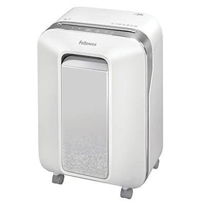 Fellowes distruggi documenti a microframmento LX30M, 12 fogli, per casa e piccolo ufficio, uso personale, distruggidocumenti con tecnologia Intellibar e Safesense, bianco [ESCLUSIVA AMAZON]