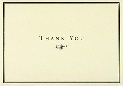 Black and Cream Thank You Notes (Stationery, Note Cards) (Note Card Series)