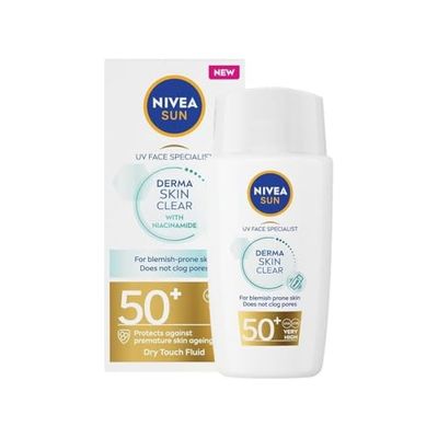 NIVEA SUN Derma Blemish Control Niacinamid solskyddsmedel SPF50+, 40 ml
