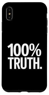 Christian 100% Truth Inspirational Message Backprint Case for iPhone XS Max