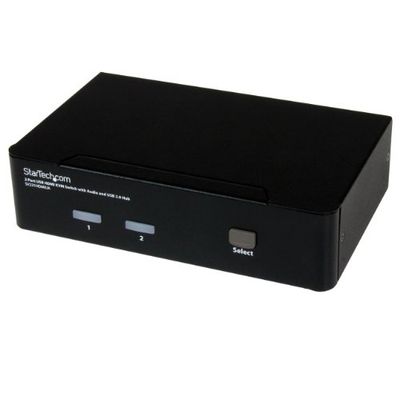 StarTech.com 2-port USB HDMI KVM-switch med ljud och USB 2.0-hubb
