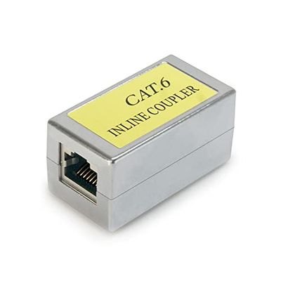 Waytex 30172 Coupleur RJ45 Femelle Femelle Adaptateur RJ45 Cat 6 Blindé Prolongateur Réseau Coupleur Ethernet Compatible câbles LAN et câbles Réseau