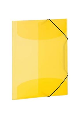 HERMA 19500 – Cartellina con con elastici di gomma, plastica, 1 pezzi, trasparente DIN A3 Gelb