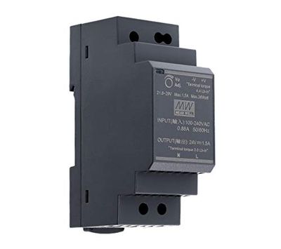 24 VDC | 1,5 A | 36 Watt | Mean Well HDR-30-24 DIN-rail voeding DIN-rail