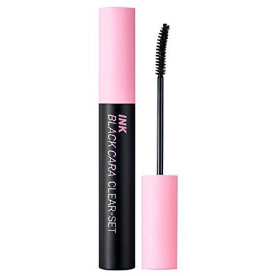 Peripera Ink Black Cara Mascara Volumising, Long Lasting, Smudge Free, Water Resistant - Clear Set Curling - 7g