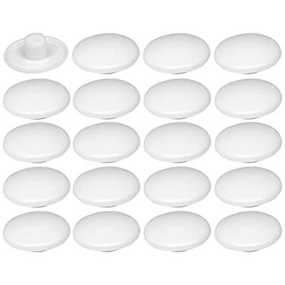 20 x Coprivite in plastica 4 x 2,7 x 11,8 mm Confermate Mobile Tappo Foro Protezione Universale, Bianco