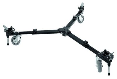 Manfrotto 127VS Accessorio Carrello Basic per Treppiede per Video con Singolo e Doppio Puntale, Nero