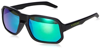 Cébé Outspeed uniseks bril, volwassenen, zwart/groen (Outspeed Black Acid Lime Mat - Zone Grey Green), L