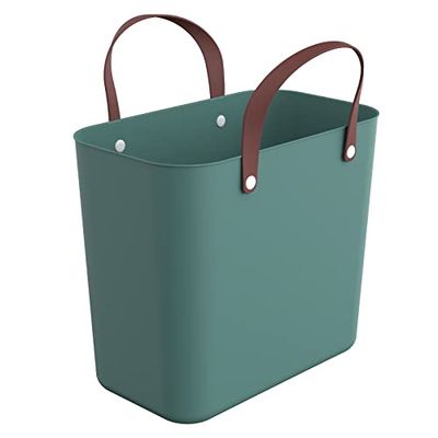 Rotho Albula Shopping Basket 25 L, Plastic (PP Recycled), Green, 25 L (40.0 x 23.5 x 34.0 cm), Green, 25l (40,0 x 23,5 x 34,0 cm), New