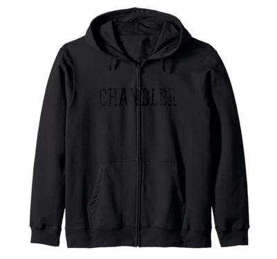 Chandler Vintage Testo Nero Abbigliamento Felpa con Cappuccio