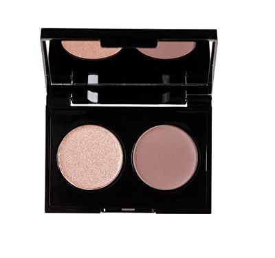 KORRES Duo Eyeshadow Paleta Volcanic Minerals Velvet - Rosa Rosa 18 - Paleta de sombra de ojos para un resultado de color intenso, 3 g