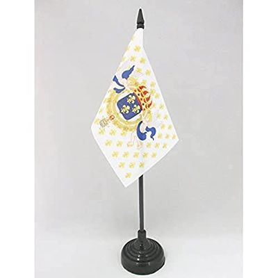 BANDIERA DA TAVOLO RE DI FRANCIA FIORE DI LIS 15x10cm - PICCOLA BANDIERINA REALE FRANCESE 10 x 15 cm - AZ FLAG