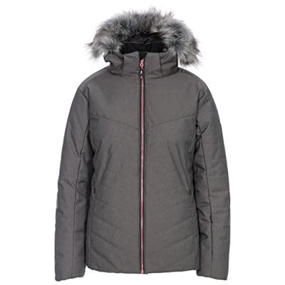 Trespass Wisdom - Giacca da sci da donna calda impermeabile e antivento con cappuccio staccabile con zip, cerniere di ventilazione ascelle e tasca con zip skipass (confezione da 1)