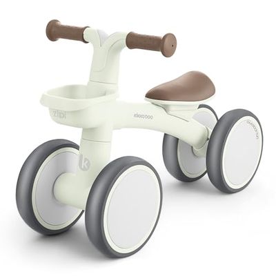 KikkaBoo Vélo sans pédales ZIPI pour bébé de 1 à 3 Ans, vélo d'équilibre, vélo avec Panier, réglable, Jouet pour Enfants, Cadeau bébé, Menthe