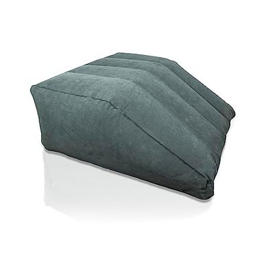 Aidapt Inflatable Leg Wedge Cushion with Travel Bag.Durable PVC,Soft Flocked Surface,Portable,Circulation Booster,Sore,Painful Legs,Knees,Foot,Leg Raiser/Elevator,Bed Wedge,Reduce Swelling,Pregnancy
