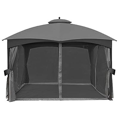ABCCANOPY Parois en Filet de Rechange pour tonnelle de 3 x 3,6 m, Gris