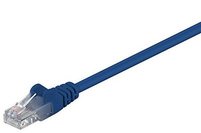 Goobay 68407 CAT 6 Câble de Liaison, U/UTP, Bleu, 3m Longueur de Câble